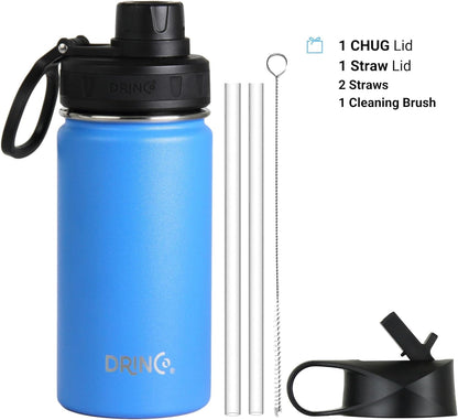 Stainless Steel Water Bottle Spout Lid Vacuum Insulated Double Wall Water Bottle Wide Mouth Leak Proof Keep Cold Sport Camping Hiking - Colors A