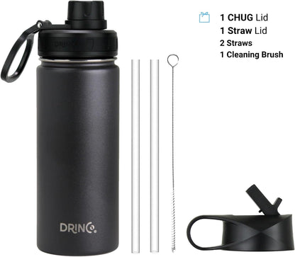 Stainless Steel Water Bottle Spout Lid Vacuum Insulated Double Wall Water Bottle Wide Mouth Leak Proof Keep Cold Sport Camping Hiking - Colors A
