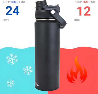 Stainless Steel Water Bottle Spout Lid Vacuum Insulated Double Wall Water Bottle Wide Mouth Leak Proof Keep Cold Sport Camping Hiking - Colors A