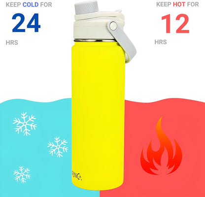 Stainless Steel Water Bottle Spout Lid Vacuum Insulated Double Wall Water Bottle Wide Mouth Leak Proof Keep Cold Sport Camping Hiking - Colors A