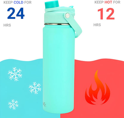 Stainless Steel Water Bottle Spout Lid Vacuum Insulated Double Wall Water Bottle Wide Mouth Leak Proof Keep Cold Sport Camping Hiking - Colors A