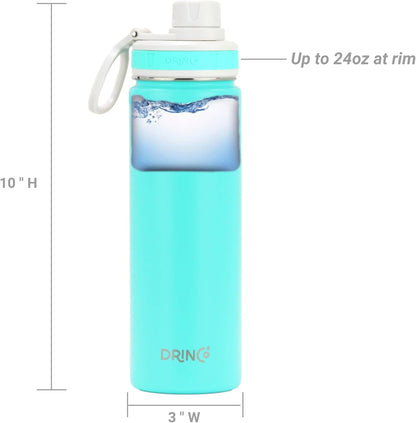 Stainless Steel Water Bottle Spout Lid Vacuum Insulated Double Wall Water Bottle Wide Mouth Leak Proof Keep Cold Sport Camping Hiking - Colors A