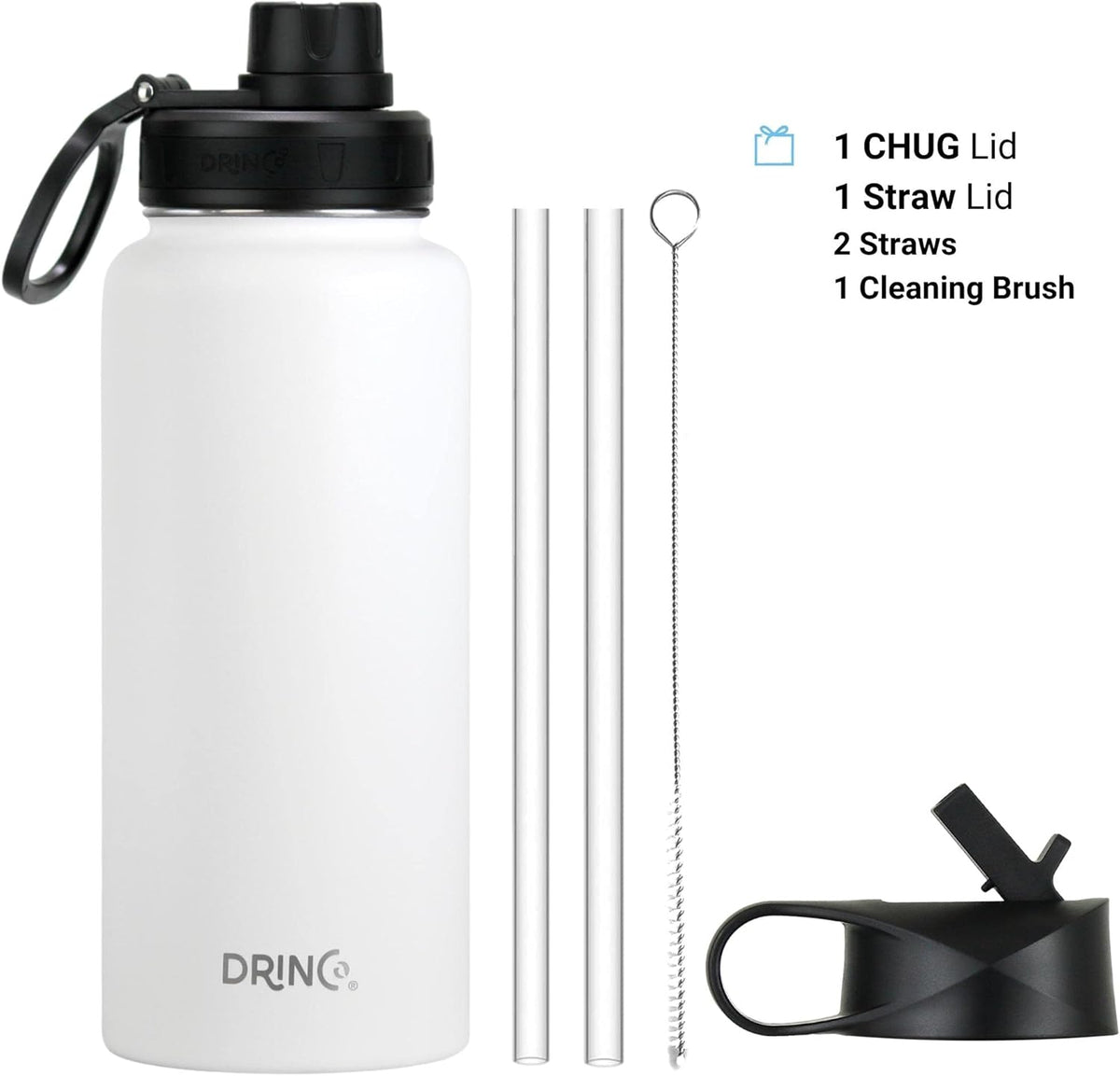 Stainless Steel Water Bottle Spout Lid Vacuum Insulated Double Wall Water Bottle Wide Mouth Leak Proof Keep Cold Sport Camping Hiking - Colors A