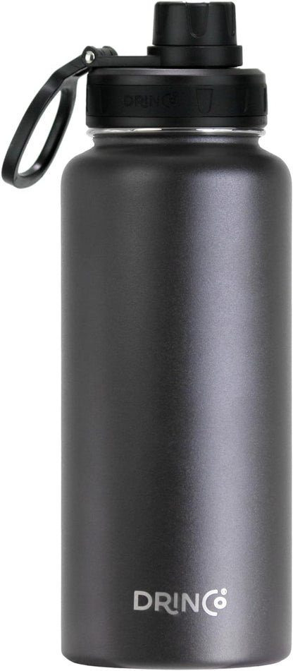 Stainless Steel Water Bottle Spout Lid Vacuum Insulated Double Wall Water Bottle Wide Mouth Leak Proof Keep Cold Sport Camping Hiking - Colors A