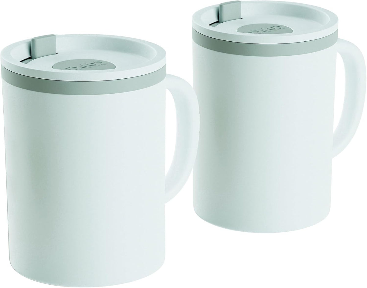 Iconic Desk Mug 16 Oz - Green/Hunter Green, Set of 2
