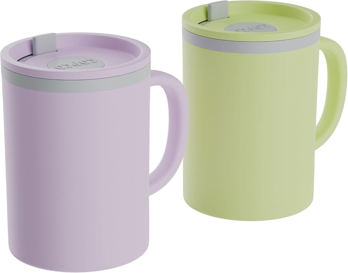 Iconic Desk Mug 16 Oz - Green/Hunter Green, Set of 2