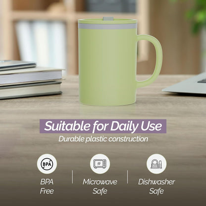 Iconic Desk Mug 16 Oz - Green/Hunter Green, Set of 2