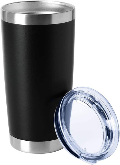 20oz Stainless Steel Tumblers Bulk, Insulated Travel Cup with Lid, Double Wall Vacuum Coffee Mug for Cold & Hot Drinks 1 Pack, Orange