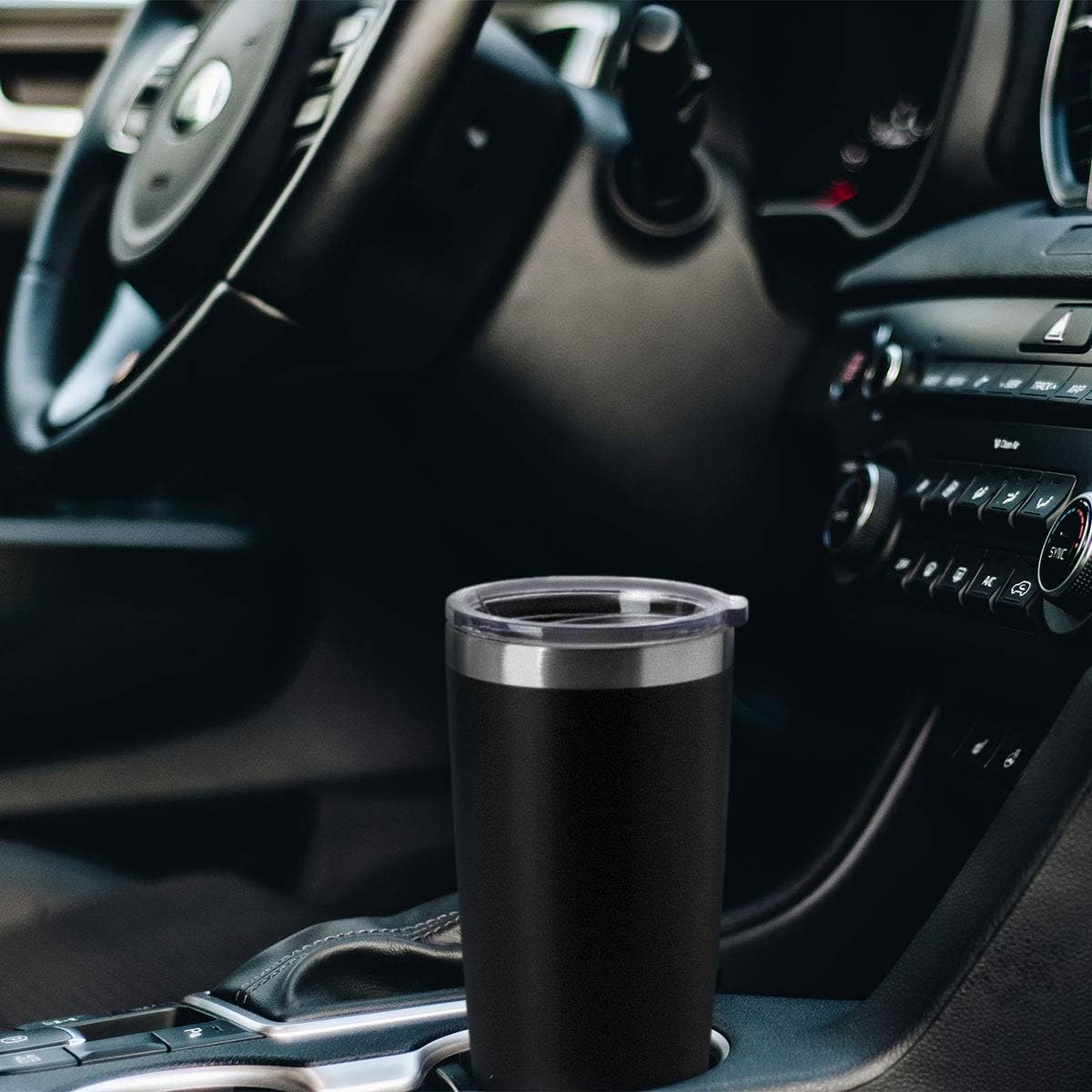 20oz Stainless Steel Tumblers Bulk, Insulated Travel Cup with Lid, Double Wall Vacuum Coffee Mug for Cold & Hot Drinks 1 Pack, Orange