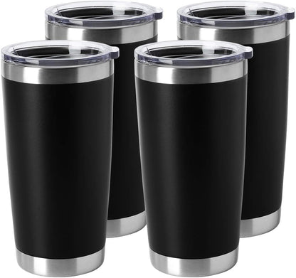 20oz Stainless Steel Tumblers Bulk, Insulated Travel Cup with Lid, Double Wall Vacuum Coffee Mug for Cold & Hot Drinks 1 Pack, Orange