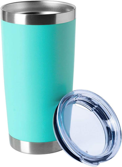 20oz Stainless Steel Tumblers Bulk, Insulated Travel Cup with Lid, Double Wall Vacuum Coffee Mug for Cold & Hot Drinks 1 Pack, Orange