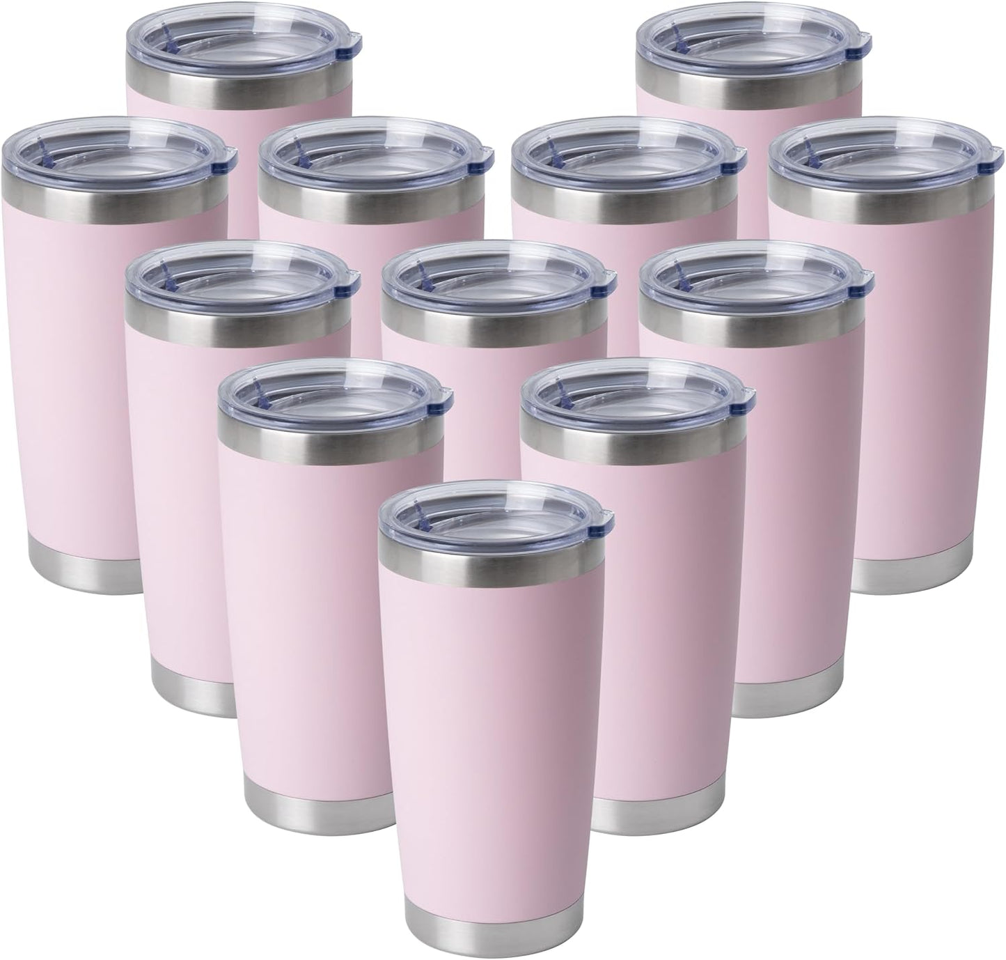 20oz Stainless Steel Tumblers Bulk, Insulated Travel Cup with Lid, Double Wall Vacuum Coffee Mug for Cold & Hot Drinks 1 Pack, Orange