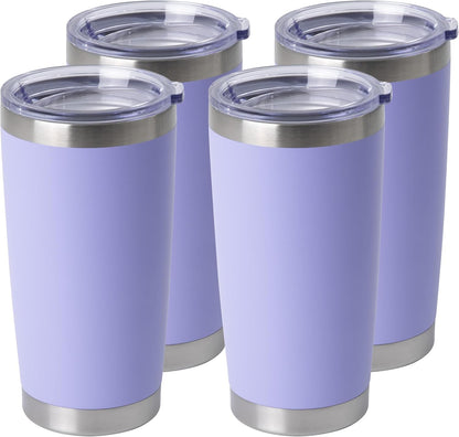 20oz Stainless Steel Tumblers Bulk, Insulated Travel Cup with Lid, Double Wall Vacuum Coffee Mug for Cold & Hot Drinks 1 Pack, Orange