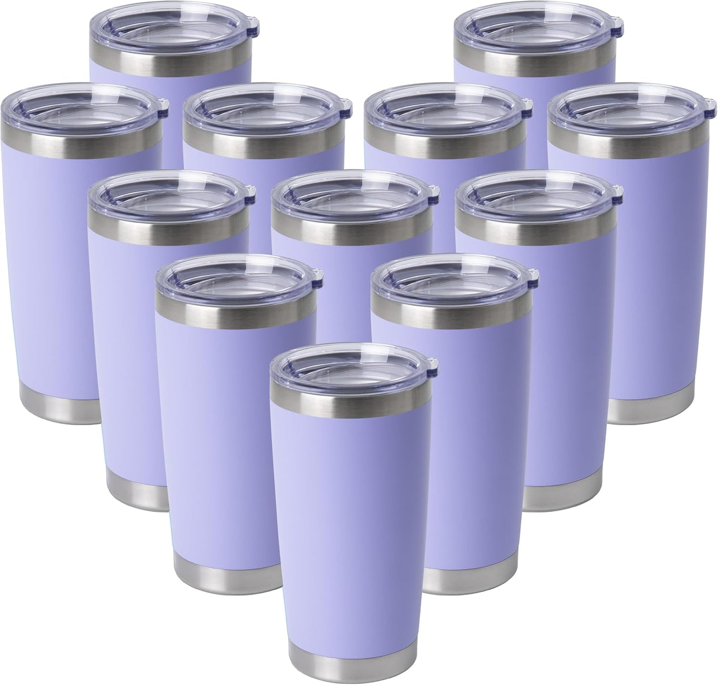 20oz Stainless Steel Tumblers Bulk, Insulated Travel Cup with Lid, Double Wall Vacuum Coffee Mug for Cold & Hot Drinks 1 Pack, Orange