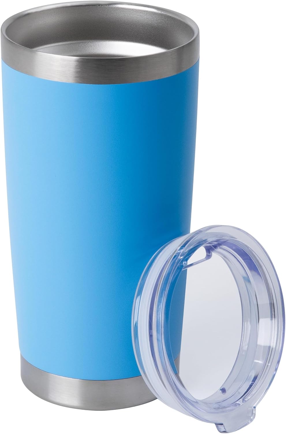 20oz Stainless Steel Tumblers Bulk, Insulated Travel Cup with Lid, Double Wall Vacuum Coffee Mug for Cold & Hot Drinks 1 Pack, Orange