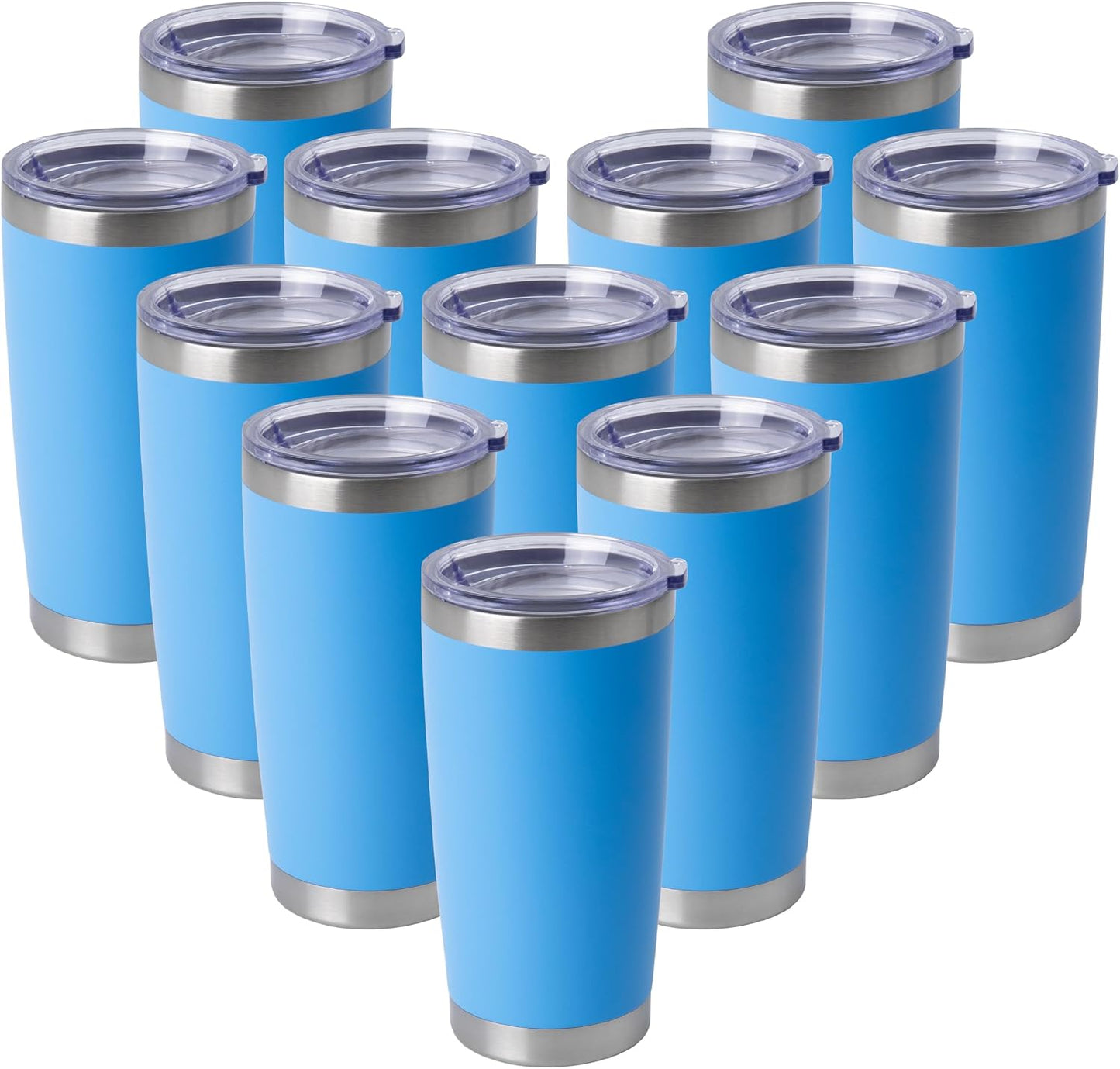 20oz Stainless Steel Tumblers Bulk, Insulated Travel Cup with Lid, Double Wall Vacuum Coffee Mug for Cold & Hot Drinks 1 Pack, Orange