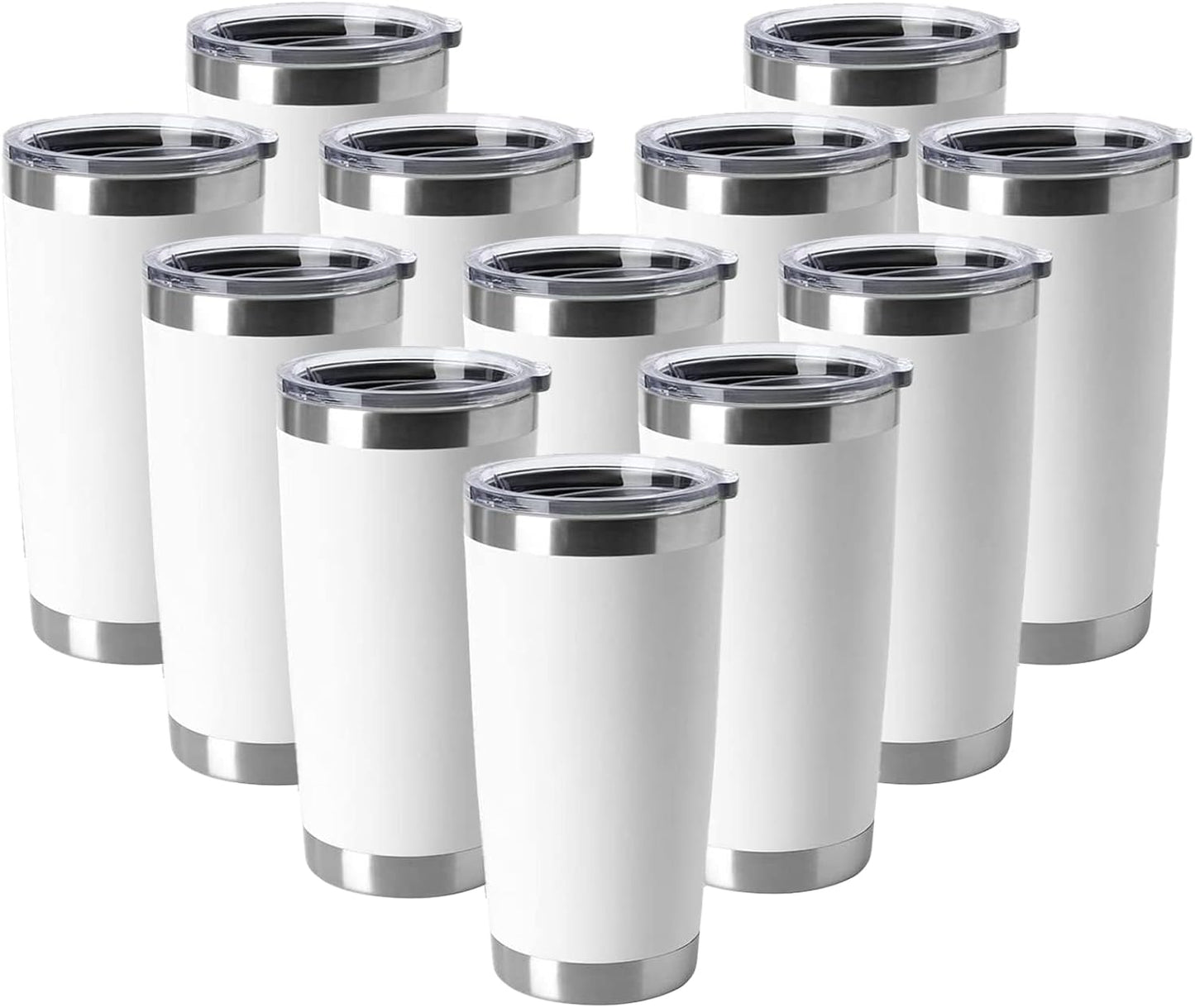 20oz Stainless Steel Tumblers Bulk, Insulated Travel Cup with Lid, Double Wall Vacuum Coffee Mug for Cold & Hot Drinks 1 Pack, Orange
