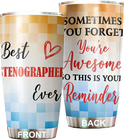 Best Caterer Ever Tumbler Stainless Steel 20oz, Office Gifts Women Men Work Friends Coworker, Driking Coffee Cup For Birthday Christmas - Colors K