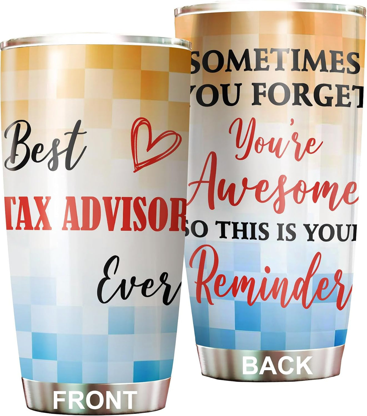 Best Caterer Ever Tumbler Stainless Steel 20oz, Office Gifts Women Men Work Friends Coworker, Driking Coffee Cup For Birthday Christmas - Colors K