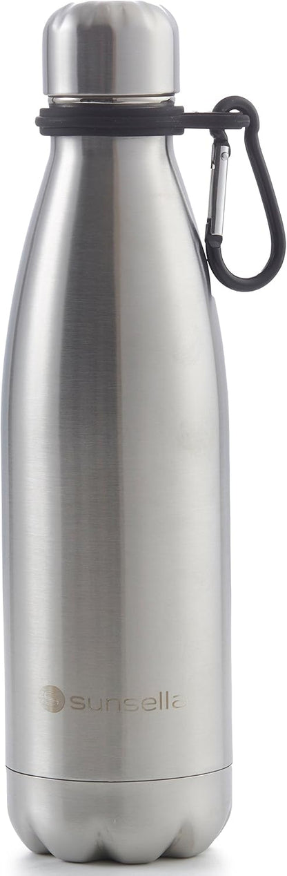Silicone Water Bottle Carrier with Carabiner (2 Pack)