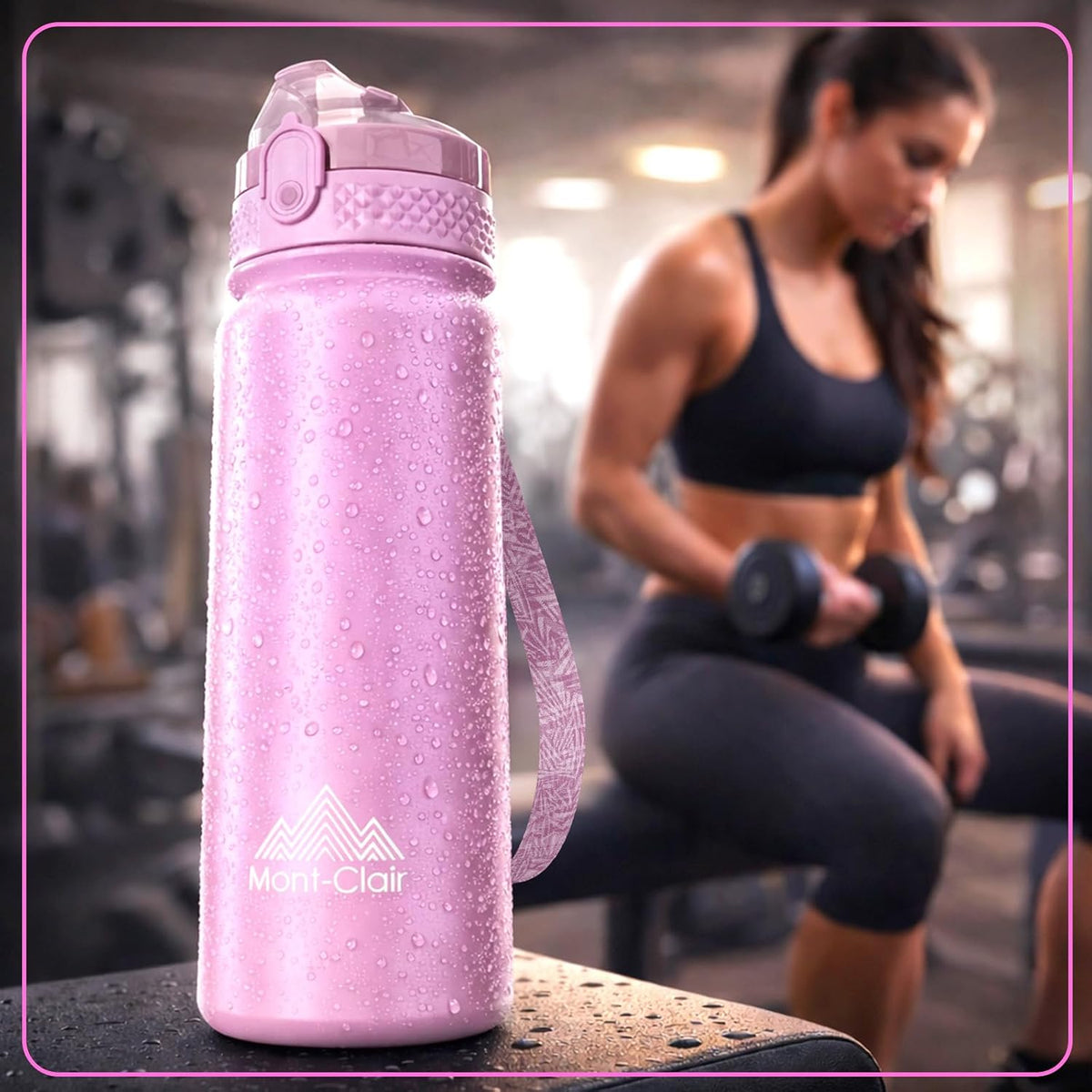 Stainless Steel Water Bottle 20oz with Straw, Insulated, Leakproof Lid