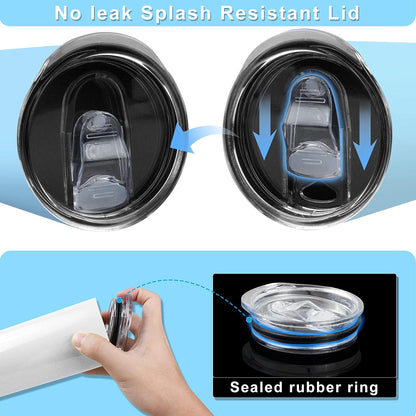 20 oz Skinny Tumbler Replacement Lids for 2.76in Cup Mouth