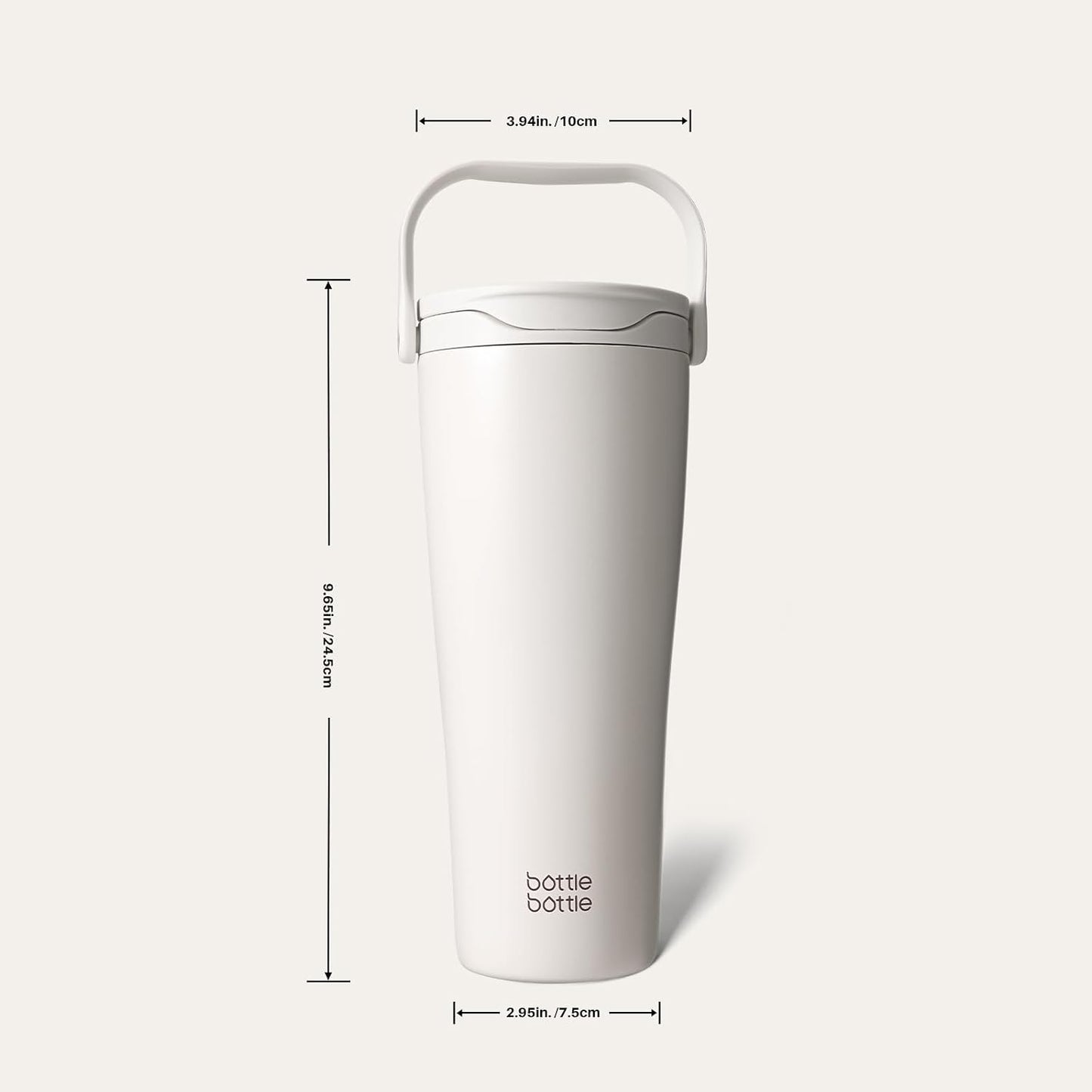 BOTTLE BOTTLE Insulated Tumbler with Handle and Straw Lid 30oz(Gray) | Stainless Steel Leak-Proof Water Bottle,for Hot & Cold Drinks,Add Ice Without Unscrewing,BPA-Free,for Travel,Sports,Office