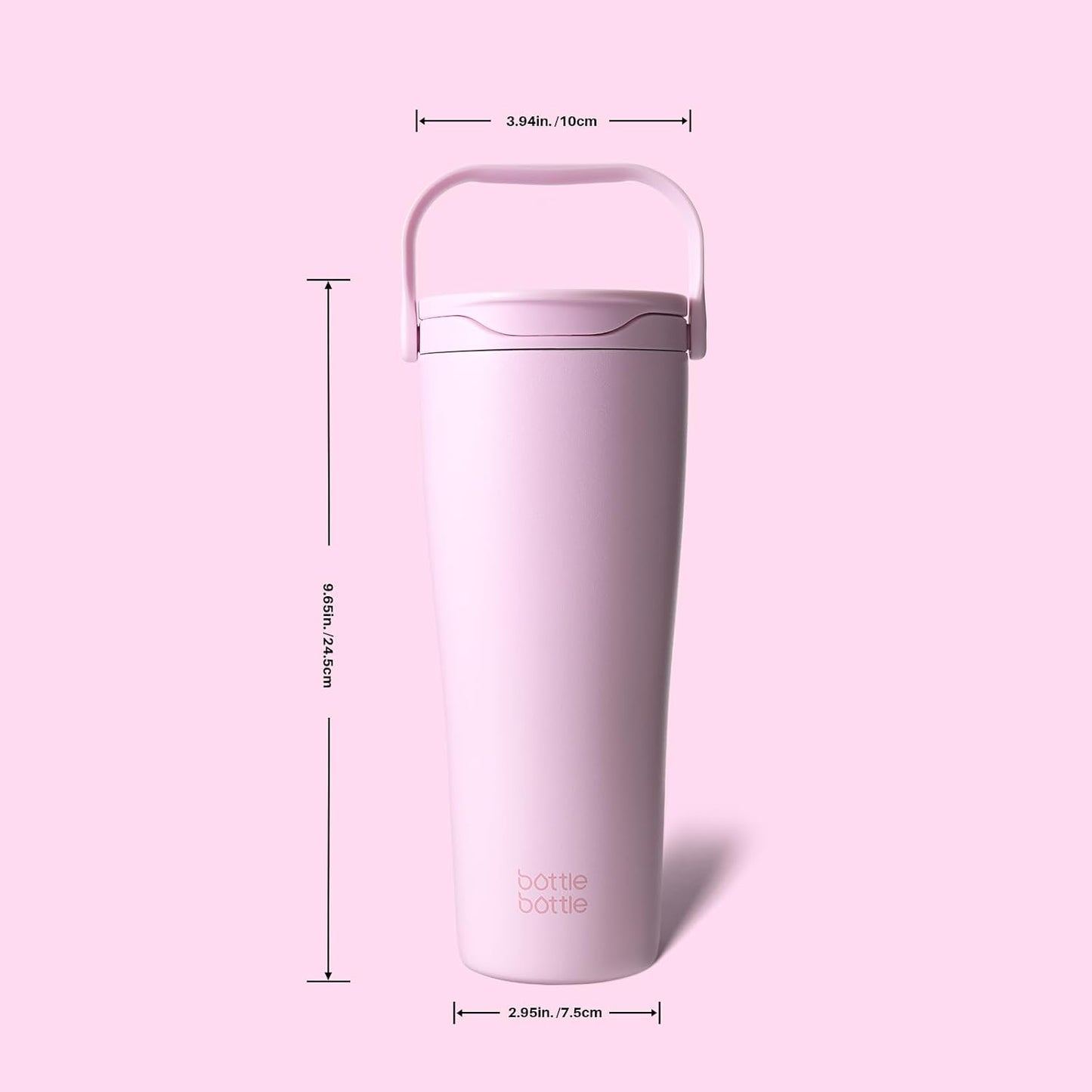 BOTTLE BOTTLE Insulated Tumbler with Handle and Straw Lid 30oz(Gray) | Stainless Steel Leak-Proof Water Bottle,for Hot & Cold Drinks,Add Ice Without Unscrewing,BPA-Free,for Travel,Sports,Office