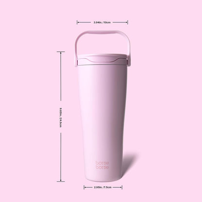 BOTTLE BOTTLE Insulated Tumbler with Handle and Straw Lid 30oz(Gray) | Stainless Steel Leak-Proof Water Bottle,for Hot & Cold Drinks,Add Ice Without Unscrewing,BPA-Free,for Travel,Sports,Office