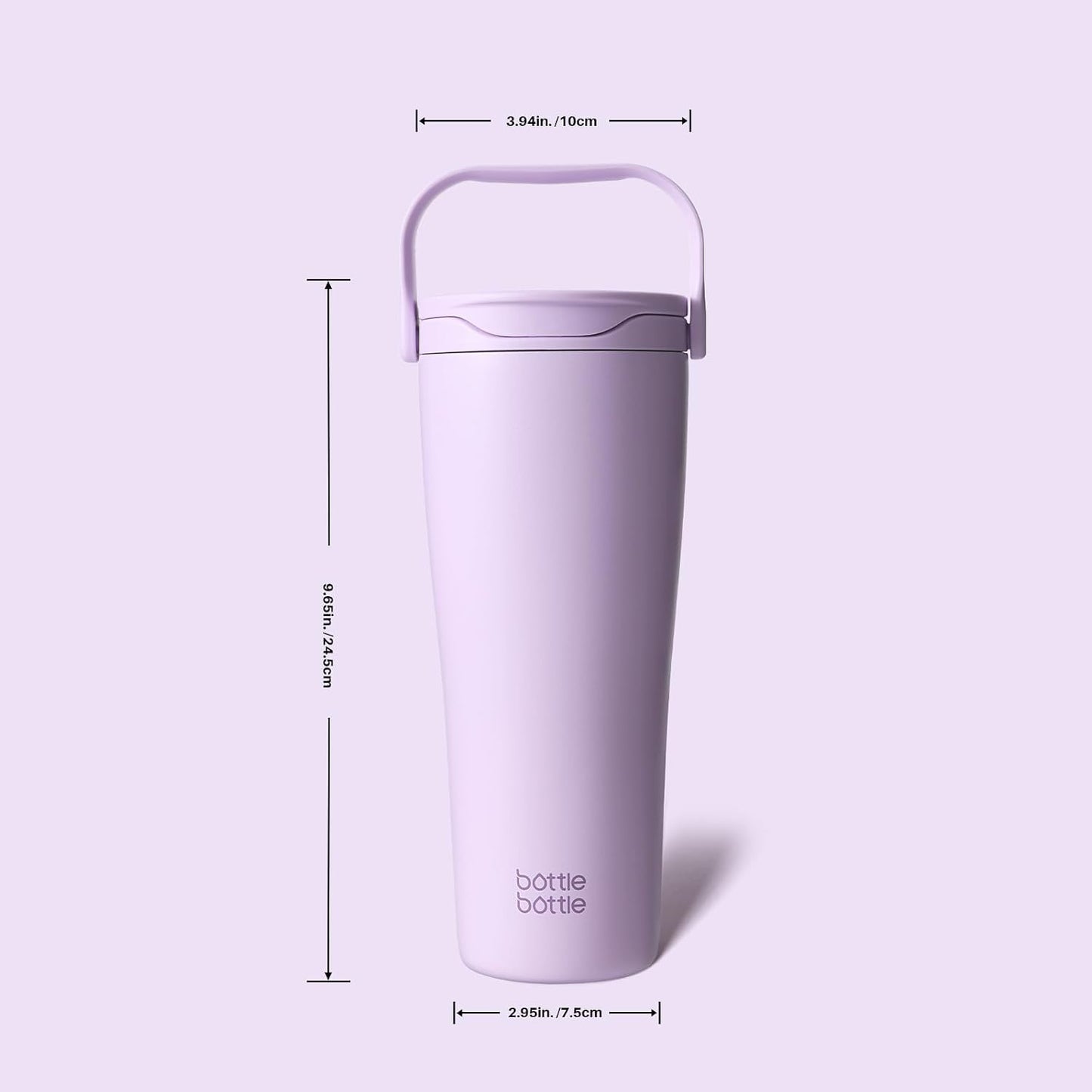 BOTTLE BOTTLE Insulated Tumbler with Handle and Straw Lid 30oz(Gray) | Stainless Steel Leak-Proof Water Bottle,for Hot & Cold Drinks,Add Ice Without Unscrewing,BPA-Free,for Travel,Sports,Office