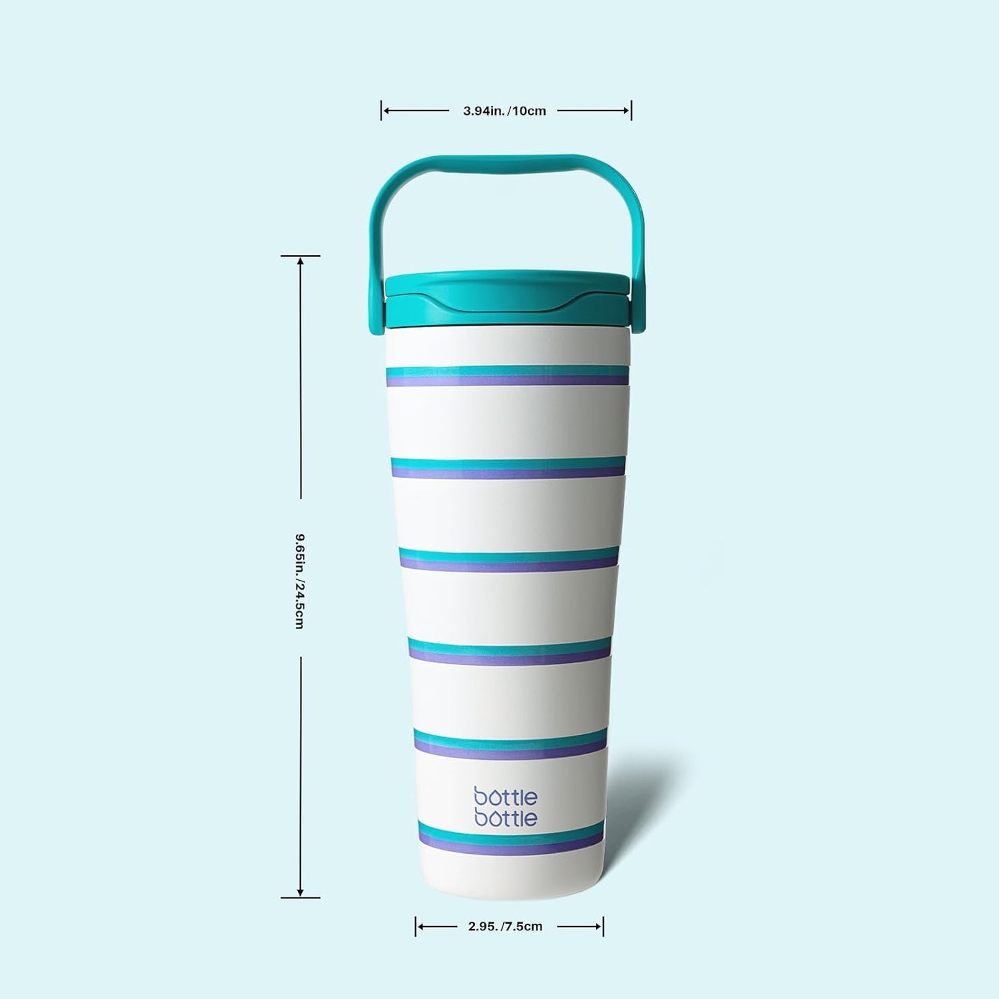 BOTTLE BOTTLE Insulated Tumbler with Handle and Straw Lid 30oz(Gray) | Stainless Steel Leak-Proof Water Bottle,for Hot & Cold Drinks,Add Ice Without Unscrewing,BPA-Free,for Travel,Sports,Office
