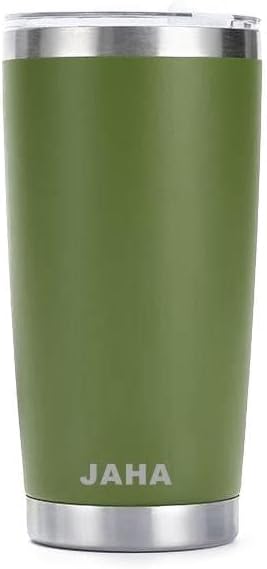 JAHA Stainless Steel Rambler 20 oz Vacuum Insulated Coffee Travel Mug With Magnetic Lid, Tumbler Cup (Cyan Blue), JH001
