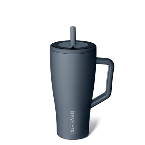 BrüMate Era 40 oz Tumbler with Handle & Straw | 100% Leakproof Insulated Water Bottle Tumbler with Lid & Flexible SoftSip Straw | Made of Stainless Steel | Cup Holder Friendly | 40oz (Nightfall Blue)