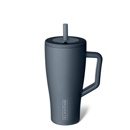 BrüMate Era 40 oz Tumbler with Handle & Straw | 100% Leakproof Insulated Water Bottle Tumbler with Lid & Flexible SoftSip Straw | Made of Stainless Steel | Cup Holder Friendly | 40oz (Nightfall Blue)