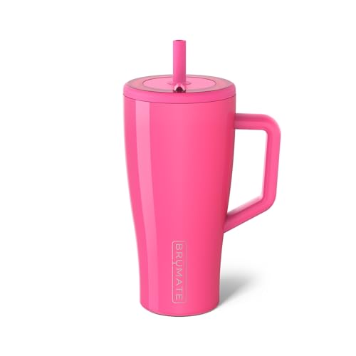BrüMate Era 40 oz Tumbler with Handle & Straw | 100% Leakproof Insulated Water Bottle Tumbler with Lid & Flexible SoftSip Straw | Made of Stainless Steel | Cup Holder Friendly | 40oz (Nightfall Blue)