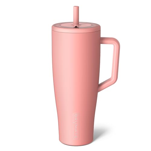 BrüMate Era 40 oz Tumbler with Handle & Straw | 100% Leakproof Insulated Water Bottle Tumbler with Lid & Flexible SoftSip Straw | Made of Stainless Steel | Cup Holder Friendly | 40oz (Nightfall Blue)