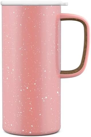 Ello Campy 18oz Stainless Steel Travel Mug with Handle and Leak Proof Lid | Vacuum Insulated Coffee Cup for Hot or Cold Drinks | Reusable, BPA Free | Gift for Coffee Lovers, Matte Black