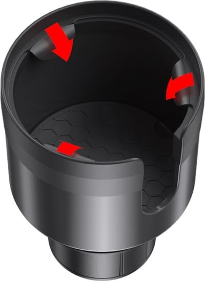 Car Cup Holder Expander - Fits Hydro Flasks 32/40 oz, Nalgene, Yeti & Large Bottles up to 3.8 inches Wide - for Car up to 3.2 Inches Wide - Black