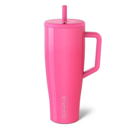 BrüMate Era 40 oz Tumbler with Handle & Straw | 100% Leakproof Insulated Water Bottle Tumbler with Lid & Flexible SoftSip Straw | Made of Stainless Steel | Cup Holder Friendly | 40oz (Nightfall Blue)