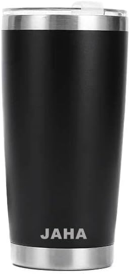 JAHA Stainless Steel Rambler 20 oz Vacuum Insulated Coffee Travel Mug With Magnetic Lid, Tumbler Cup (Cyan Blue), JH001