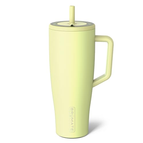 BrüMate Era 40 oz Tumbler with Handle & Straw | 100% Leakproof Insulated Water Bottle Tumbler with Lid & Flexible SoftSip Straw | Made of Stainless Steel | Cup Holder Friendly | 40oz (Nightfall Blue)