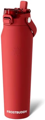 Frost Buddy 24oz Insulated Water Bottle with Straw & Chug Lid | Leak-Proof Stainless Steel | 24-Hours Cold | Sweat-Proof, Cup Holder Friendly | Ideal for Gym, Travel, Sports & Everyday Hydration - Colors B