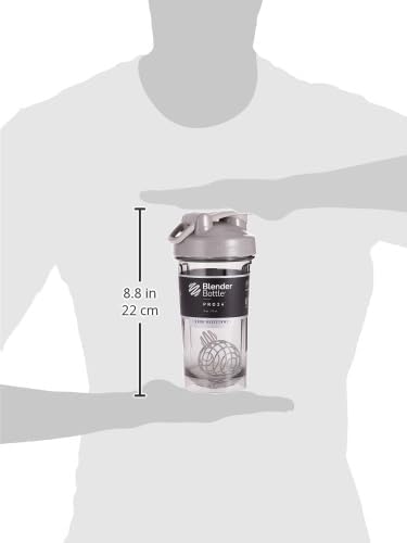 BlenderBottle Shaker Bottle Pro Series Perfect for Protein Shakes and Pre Workout, 24-Ounce, Black