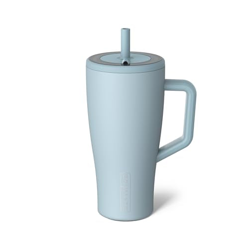 BrüMate Era 40 oz Tumbler with Handle & Straw | 100% Leakproof Insulated Water Bottle Tumbler with Lid & Flexible SoftSip Straw | Made of Stainless Steel | Cup Holder Friendly | 40oz (Nightfall Blue)