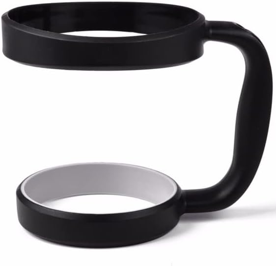 STRATA CUPS 30 oz Tumbler Handle - Available For 30 oz YETI Tumbler, OZARK TRAIL, Rambler Tumbler- BPA free (Black)