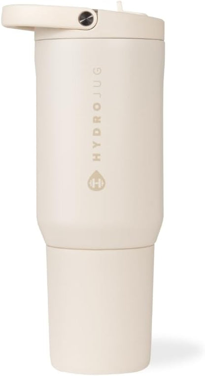 HydroJug Sport - Stainless Steel Tumbler with Straw, Vacuum Insulated, 40oz Leakproof Water Bottle, Ergonomic Design, Reusable, Dishwasher Safe, Rubber Base, Durable for Gym or Outdoors, Sage