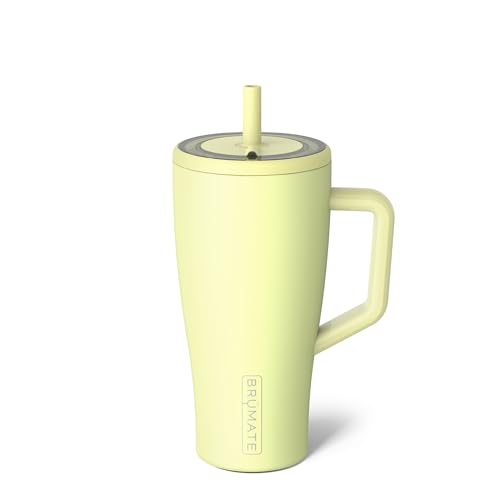 BrüMate Era 40 oz Tumbler with Handle & Straw | 100% Leakproof Insulated Water Bottle Tumbler with Lid & Flexible SoftSip Straw | Made of Stainless Steel | Cup Holder Friendly | 40oz (Nightfall Blue)