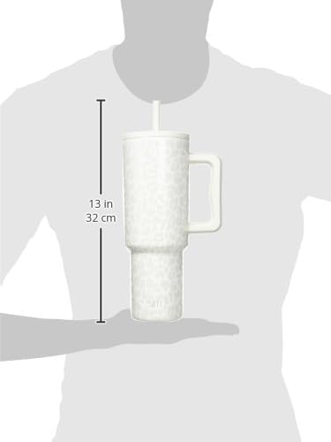 Simple Modern 40 oz Trek Tumbler with Handle and Straw Lid | Cup Holder Friendly Insulated Stainless Steel Travel Mug | Sea Glass Sage - Colors B