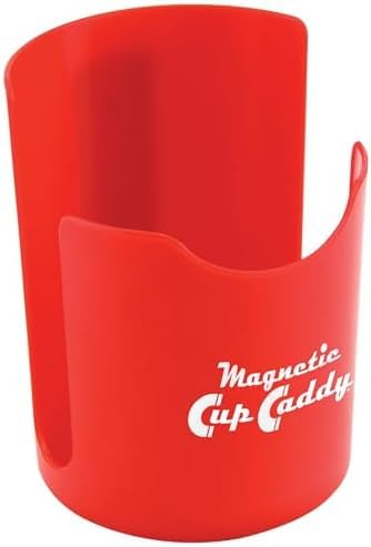 Master Magnetics Magnetic Cup Holder - Caddy for Bottles, Glasses, and Cans - Fits on Fridge, Lawnmower, Forklift, Cart, or Ladder - Heavy-Duty Magnet