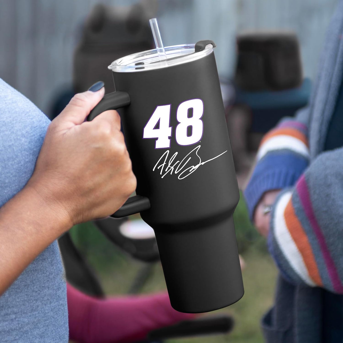 NASCAR 40oz Flipside Powder Coat Tumbler – 40oz Vacuum Insulated Tumbler, Long-Lasting Durable Finish, NASCAR Racing Design – Great for Travel and Outdoor Events